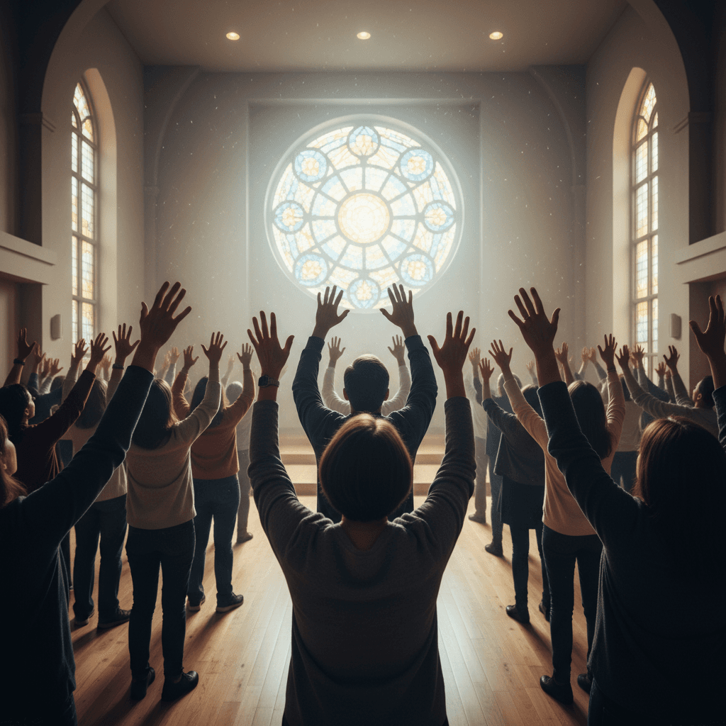 Worship in progress