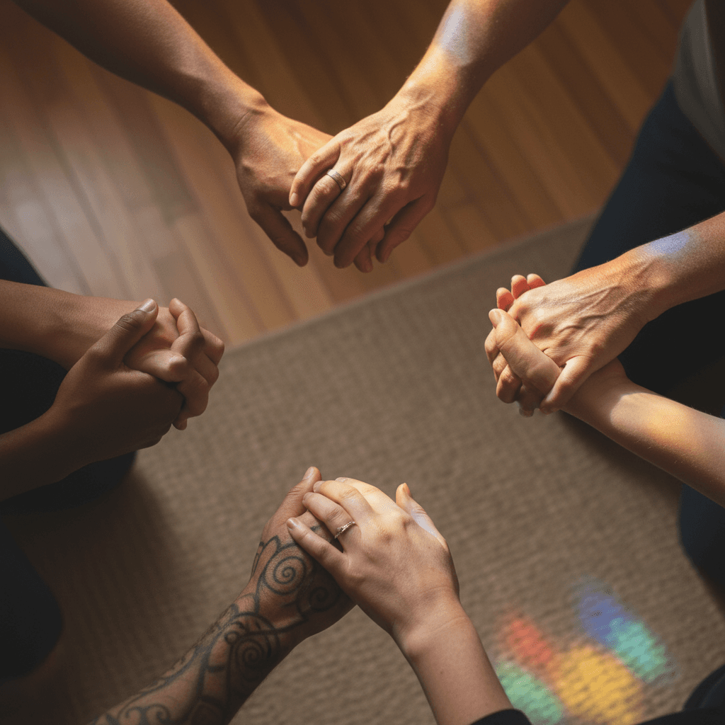 Hands joined in unity